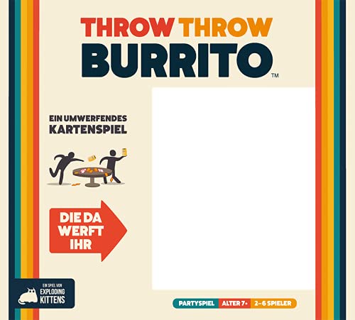 Asmodee | Throw Throw Burrito (edición 2022) | Juego de Fiesta | Juego de Cartas | 2-6 Jugadores | A Partir de 7+ años | 15+ Minutos | Alemán