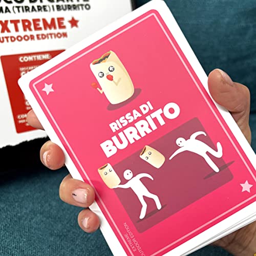 Asmodee - Throw Throw Throw Burrito: Extreme Outdoor Edition, Juego de Mesa con Burrito Gigantes, 2-6 Jugadores, edición en Italiano
