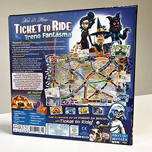 Asmodee - Ticket To Ride: Tren Fantasma, Juego de Mesa, 2-4 Jugadores, 6+ Años, Edición en Italiano, 720635