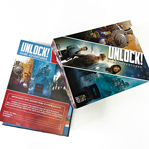 Asmodee Unlock!, Game Adventures, Juego de Mesa con aplicación, Escape Room, 1-6 Jugadores, más de 10 años, edición en Italiano