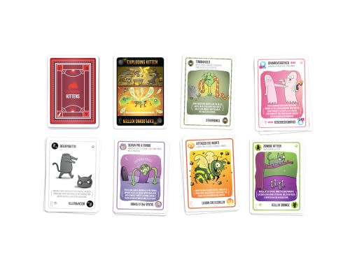 Asmodee - Zombie Kittens - Juego de Cartas, Partido, 2-5 Jugadores, 7+ años, edición en Italiano