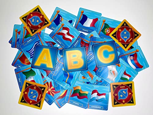 Atomo Games DIVERSIÓN con Banderas. Juego DE Cartas para Toda LA Familia