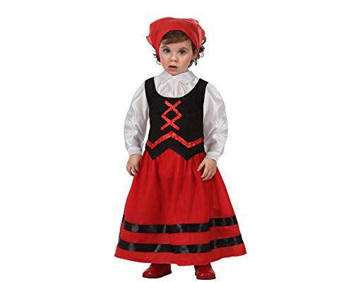 Atosa disfraz pastora bebé rojo negro pesebre navideño 6 a 12 meses