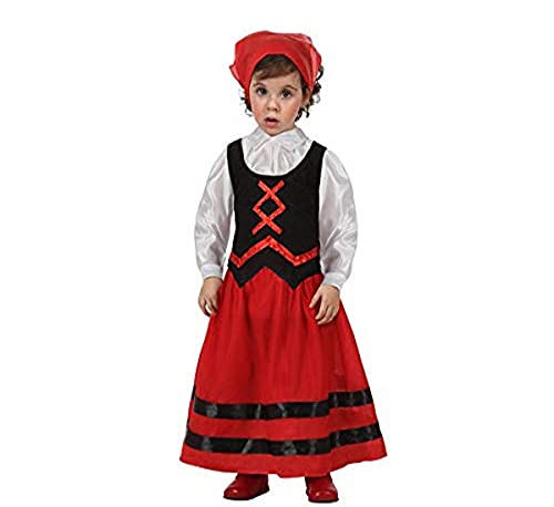 Atosa disfraz pastora bebé rojo negro pesebre navideño 6 a 12 meses