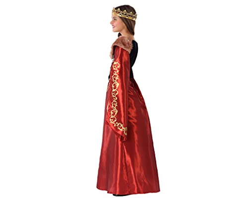 Atosa disfraz reina medieval rojo infantil 3 a 4 años