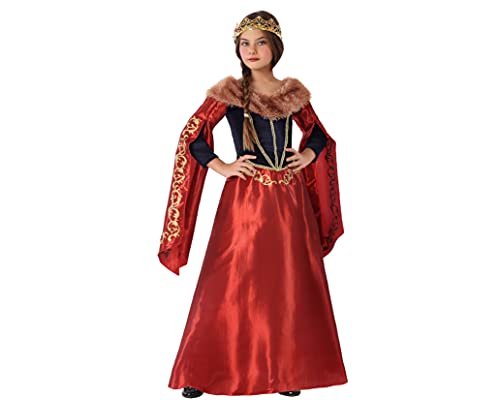 Atosa disfraz reina medieval rojo infantil 3 a 4 años