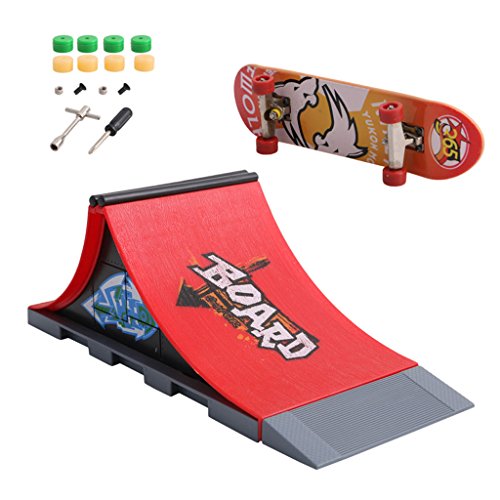 Autone Skate Park Ramp Parts A-F para Tech Deck Fingerboard Finger Board Ultimate Parks (1 unidad/6 piezas)