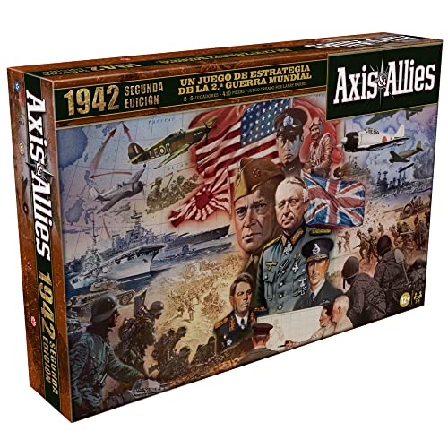Avalon Hill Axis & Allies 1942-2da edición - Juego de Mesa de Estrategia de la Segunda Guerra Mundial, para 2 a 5 Jugadores, Edad 12+