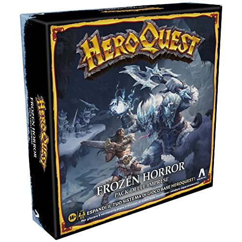 Avalon Hill, HeroQuest Frozen Horror, Pack de Empresas, Juego de Aventura Fantasía Estilo Dungeon Crawler, para Jugar es Necesario Tener el Sistema de Juego Base HeroQuest