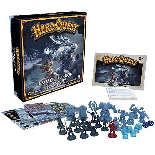 Avalon Hill, HeroQuest Frozen Horror, Pack de Empresas, Juego de Aventura Fantasía Estilo Dungeon Crawler, para Jugar es Necesario Tener el Sistema de Juego Base HeroQuest