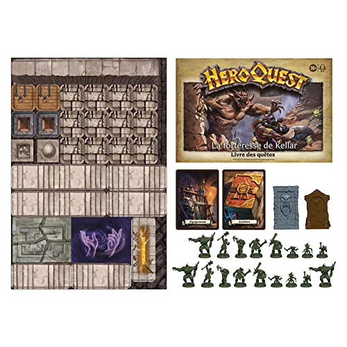 Avalon Hill HeroQuest Kellar's Keep Expansion, a partir de 14 años, 2 a 5 jugadores, requiere sistema de juego HeroQuest para jugar, multicolor, F4543