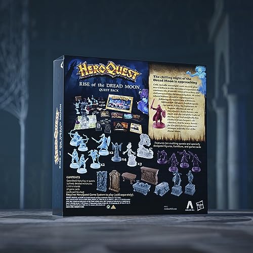 Avalon Hill HeroQuest Rise of The Dread Moon Quest Pack, Requiere Sistema de Juego HeroQuest para Jugar, Juegos de rol, Mediano para más de 14 años