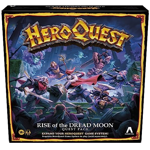 Avalon Hill HeroQuest Rise of The Dread Moon Quest Pack, Requiere Sistema de Juego HeroQuest para Jugar, Juegos de rol, Mediano para más de 14 años