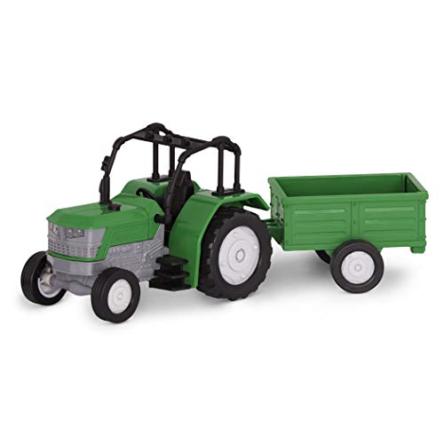 B. Driven by Battat – Tractor y Remolque de Juguete pequeño – Juguete de vehículo de Granja para niños – Luces y Sonidos – Piezas móviles – 3 años + – Micro Tractor