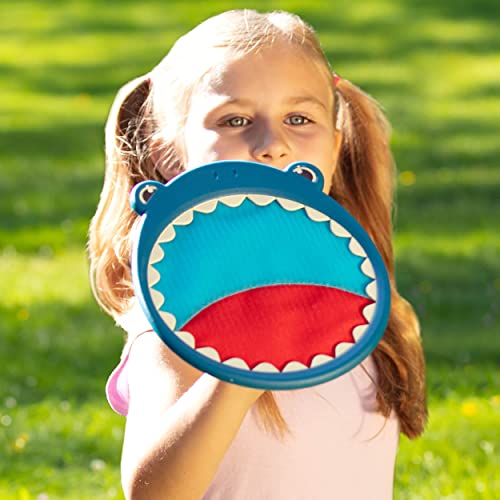 B. Toys – Juego de lanzar y agarrar – 2 Raquetas en Forma de Tiburon y una Bola de Tela – Juguetes de Actividades para niños – Juego al Aire Libre – 3 años + – Critter Catchers - Finley El Tiburón