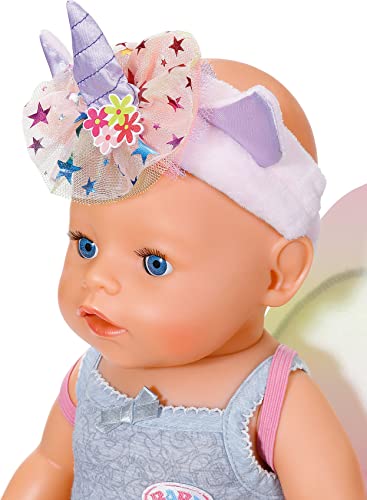 BABY born Fantasy Great Value Set para Muñecas de 43cm - Fácil para manos pequeñas, promueve la empatía y las habilidades sociales - Incluye falda, diadema, alas y varita mágica - Edad: 3+ años