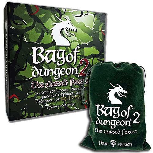 Bag of Dungeon 2: The Cursed Forest - A Dungeons and Dragons Style Family Fantasy Adventure Juego de mesa para 1-4 jugadores a partir de 7 años