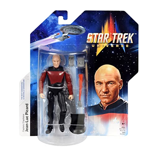 Bandai Figura de Star Trek Capitán Jean-Luc Picard | Figura de acción del Capitán Picard Star Trek The Next Generation de 5 pulgadas | Figura articulada de juguete Star Trek TNG | Regalos de Star Trek