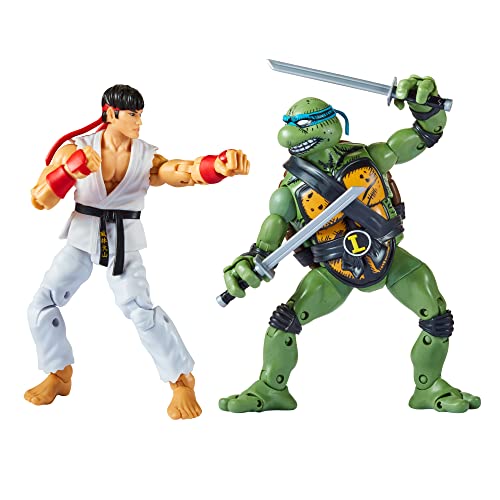 Bandai - Multipack Tortugas Ninja y Street Fighter - Leo vs Ryu Multicolor P81251