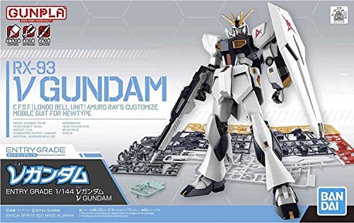 BANDAI SAS - FRANCIA EG rx-93v Fig 1/144 Gundam Entry Grade Plastic Model Kit