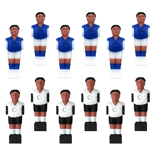 Baoblaze 12 Piezas de Futbolín para Hombres, Jugadores de Fútbol de Repuesto, Mini Figuras de Jugadores de Fútbol