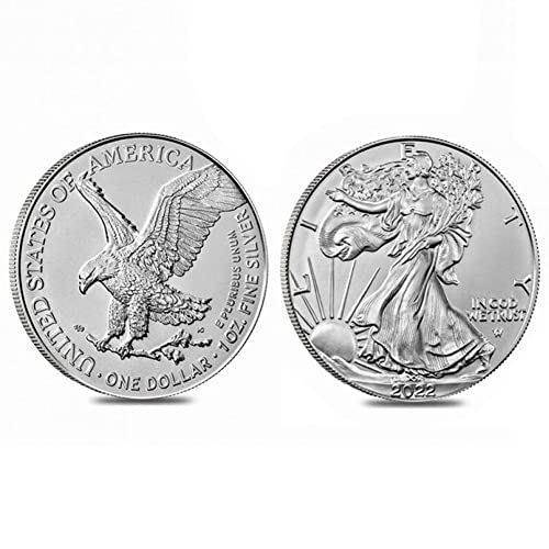 Baokuan 2022 USA Liberty Eagle Dollar Coin Monedas Conmemorativas Monedas American Silver Coin Monedas De Decoración del Hogar
