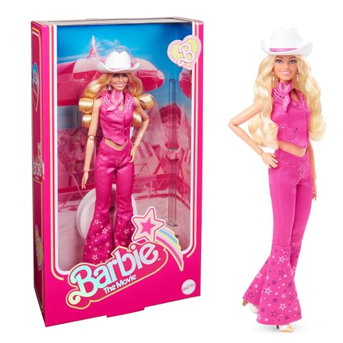 Barbie The Movie - Margot Robbie como Barbie Muñeca Signature coleccionable de la película Look vaquero rosa, juguete de colección, regalo +3 años (Mattel HPK00)