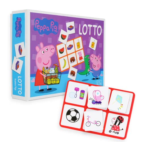 Barbo Toys Peppa Pig Lotto - Juego para niños a Partir de 3 años - Juego de lotería con 42 cartones - Juegos educativos Infantiles - Juguete Oficial de Peppa Pig
