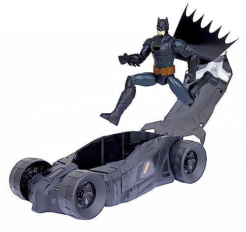 Batman - DC Comics - Set Batman Y BATMÓVIL - Figura de Acción de Batman de 30 cm y Coche Batman - 6064628 - Juguetes Niños 3 Años +