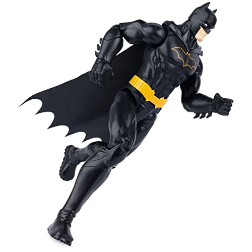 BATMAN - FIGURA BATMAN 30 CM - DC COMICS - Muñeco Batman 30 cm Articulado negro y naranja - 6065135 - Superhéroes Juguetes niños 3 años +