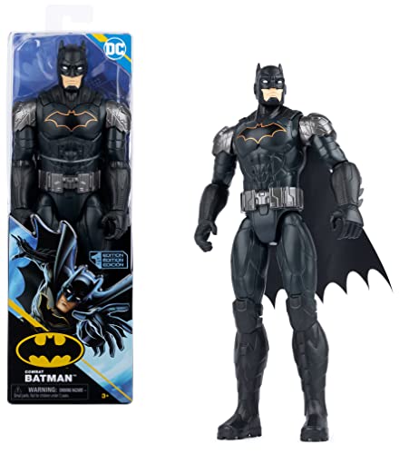 Batman - Figura Batman Combat 30 Cm - Dc Comics - Muñeco Batman 30 Cm Articulado - 6065137 - Superhéroes Juguetes Niños 3 Años +