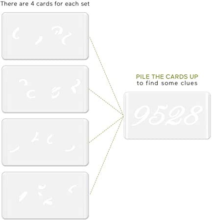 BearHoHo Escape Room Props Acrílico Magic Tarjetas transparentes para la vida real Puzzle Game pila cuatro tarjetas hasta conseguir pistas jugador aventura