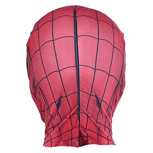 Berrysun Cómic Ultimate Spiderman Mask Adult full face Headset super Hero cosplay Headset Leica breathable helmet Mardi Gras Halloween Headset,Red-one size