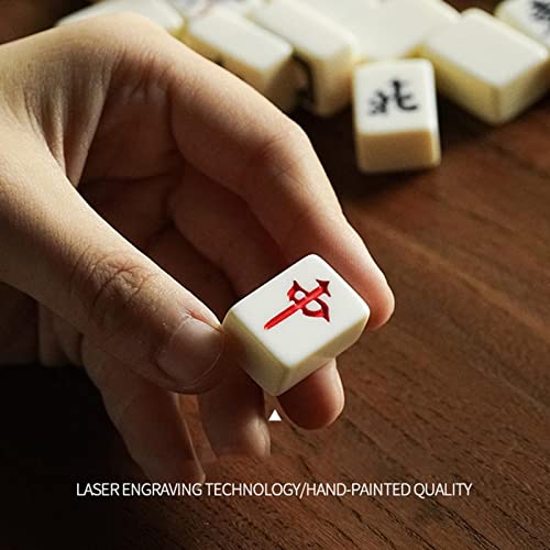 bests majong | Juego Familiar de Mahjong clásico portátil | Juego de Mah Jong Chino 146 fichas con números arábigos | Mahjong para el Juego de Estilo Chino