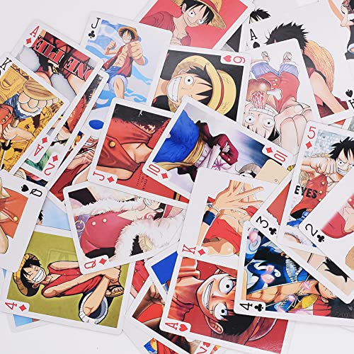 BESTZY Playing Cards One Piece Juego de Cartas Junior Cartas de Póquer Juego de Cartas para Amantes de la Geometría Juego de Mesa para Niños con Dibujos de Animales（2 Juegos）（2 Set）