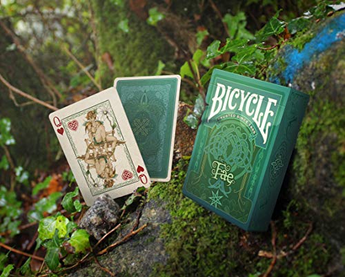 Bicycle Creatures of The FAE - Juego de cartas para caballeros, color verde