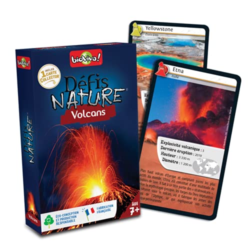 Bioviva 282536 Challenges Nature-Volcanoes Juego de Cartas, Multicolor