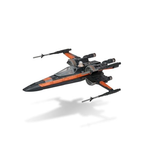 Bizak Star Wars Micro Galaxy Squadron PoE Dameron T-70 X-Wing - Vehículo de 12 cm con Dos Figuras de PoE Dameron y BB8 (62610040)