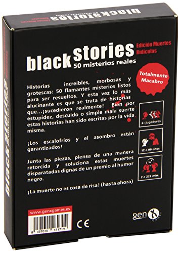 Black Stories - Muertes Ridículas, Juego de Mesa (Gen-X Games GEN028)