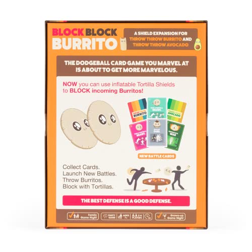 Block Block Burrito - Expansión del Juego de Cartas de Dodgeball Throw Throw Burrito y Throw Throw Avocado