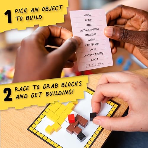 Block Party: juego de mesa familiar de construcción de bloques coloridos para niños a partir de 8 años, adultos, adolescentes