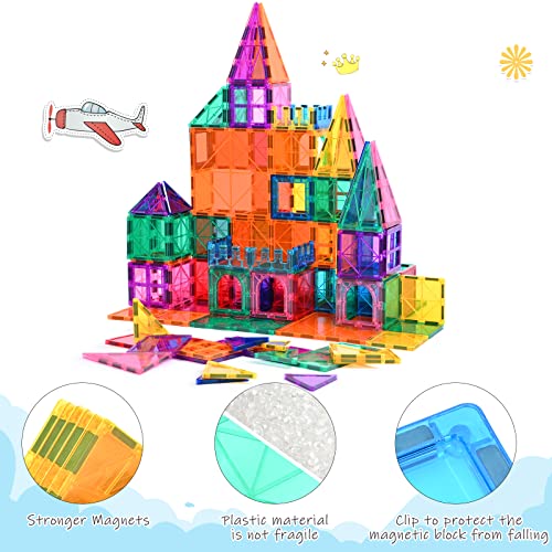 Bloques Magnéticos Niños 100 Piezas 3D Juguetes de Construcciones Magneticas Niños Stem Creatividad Juguetes Educativos Regalos para Mayores de 3 años