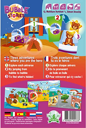 blue orange Bubble Stories - Votado como el Mejor Juego del año Infantil - Escape Game para niños - Juego de Cartas e imaginación o tu Hijo podrá Jugar Solo - Juego de Mesa a Partir de 4 años
