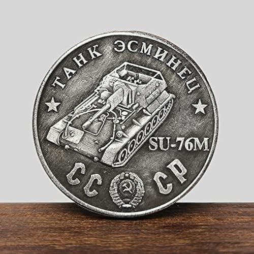BoodLo 1945 Antiguo Objeto de Moneda de Tanque soviético 430/T43/A20/T28 Medalla de Tanque Medio, Su-76m
