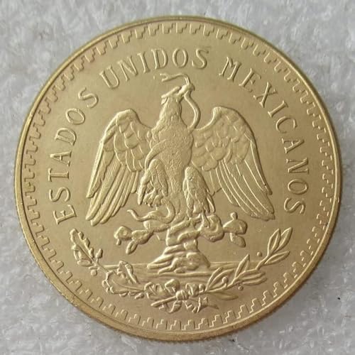 BoodLo Moneda Conmemorativa chapada en Oro, Copia extranjera del año 1921-1947 de 50 Pesos Mexicanos, 1945