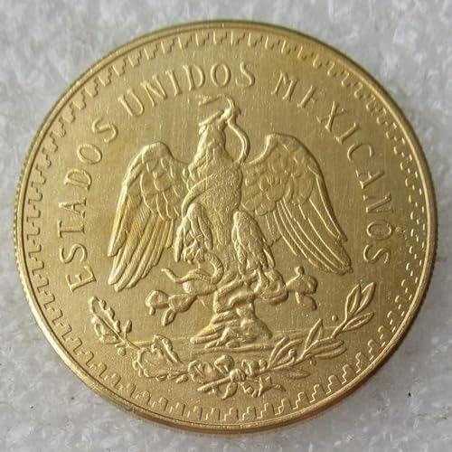 BoodLo Moneda Conmemorativa chapada en Oro, Copia extranjera del año 1921-1947 de 50 Pesos Mexicanos, 1945