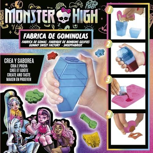 Borras - Gominolas Monster High, Los niños podrá Crear Sus propias golosinas con los moldes de Monster High, A Partir de 5 años (19832)