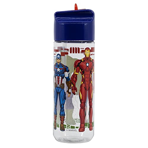 Botella de agua infantil hidro reutilizable de tritan de 540 ml de Los Vengadores - Marvel
