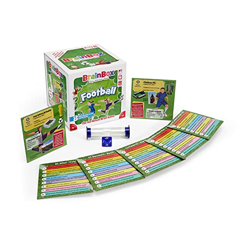 Brainbox Football (2022), Card Game, Ages 8+, 1+ Players, 10+ Minutes Playing Time