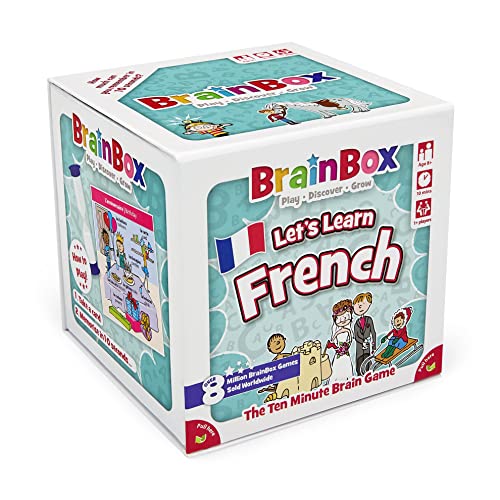 Brainbox Let's Learn French (2022), Card Game, Ages 8+, 1+ Players, 10+ Minutes Playing Time